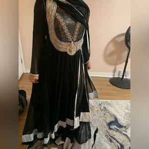 Beautiful black and silver Indian lehenga size M